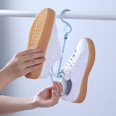 4pcs Windproof Double Hook Balcony Shoe Rack