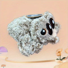 Adorable Spider Plush Toy Doll Soft Brown Stuffed Animal Large Eyes Perfect Gift