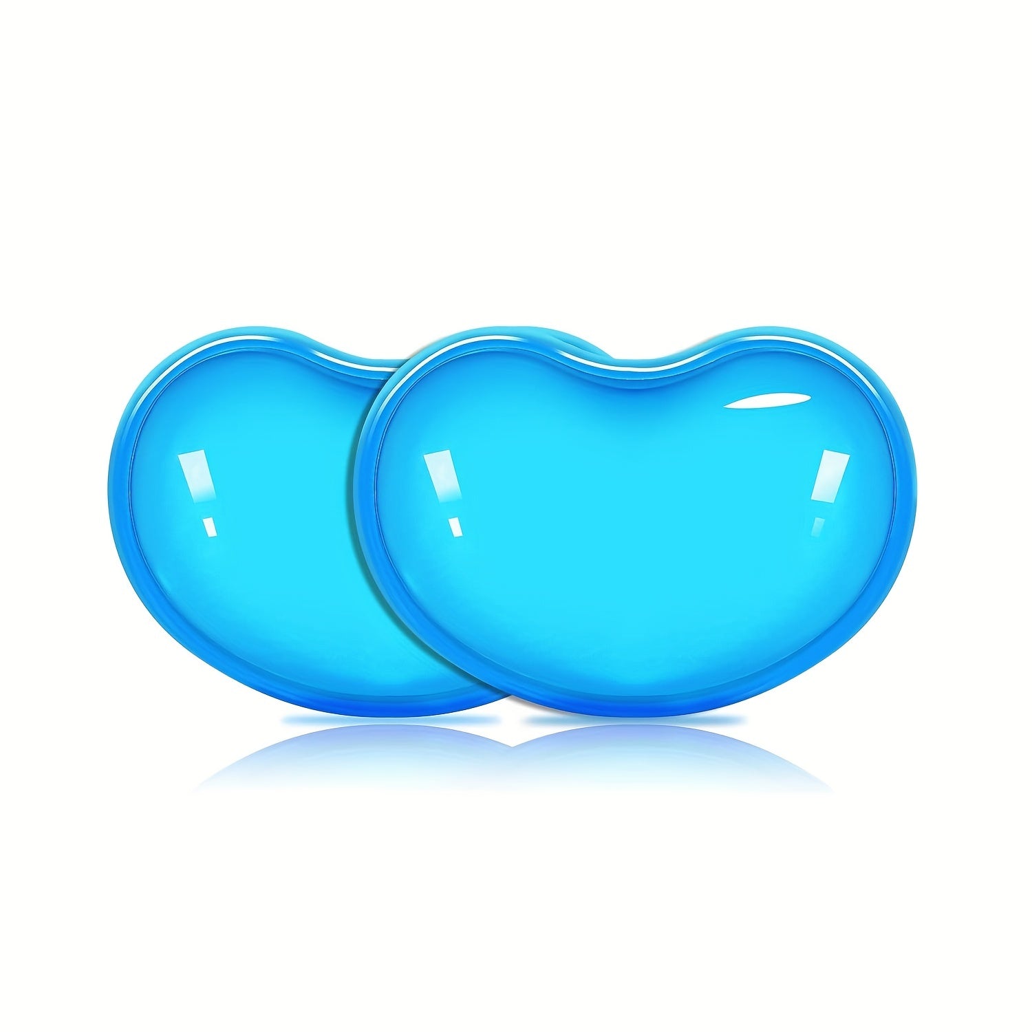 2pcs Silicone Gel Wrist Rest Cushion Heart Shaped Ergonomic Mouse Pad