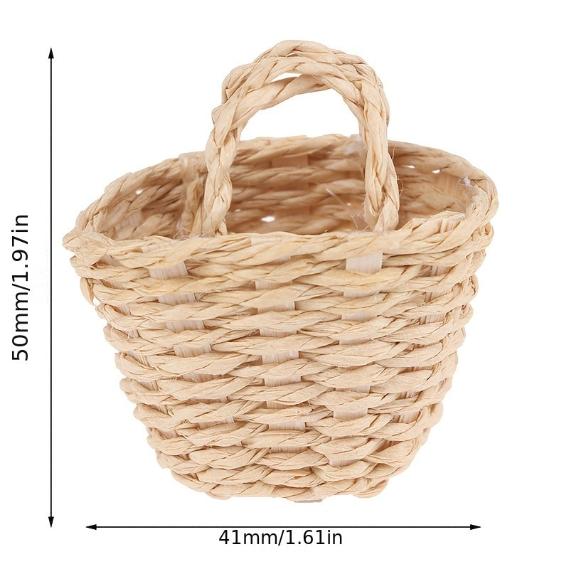 1/12 Dollhouse Mini Vegetable Food Storage Basket Doll Decor
