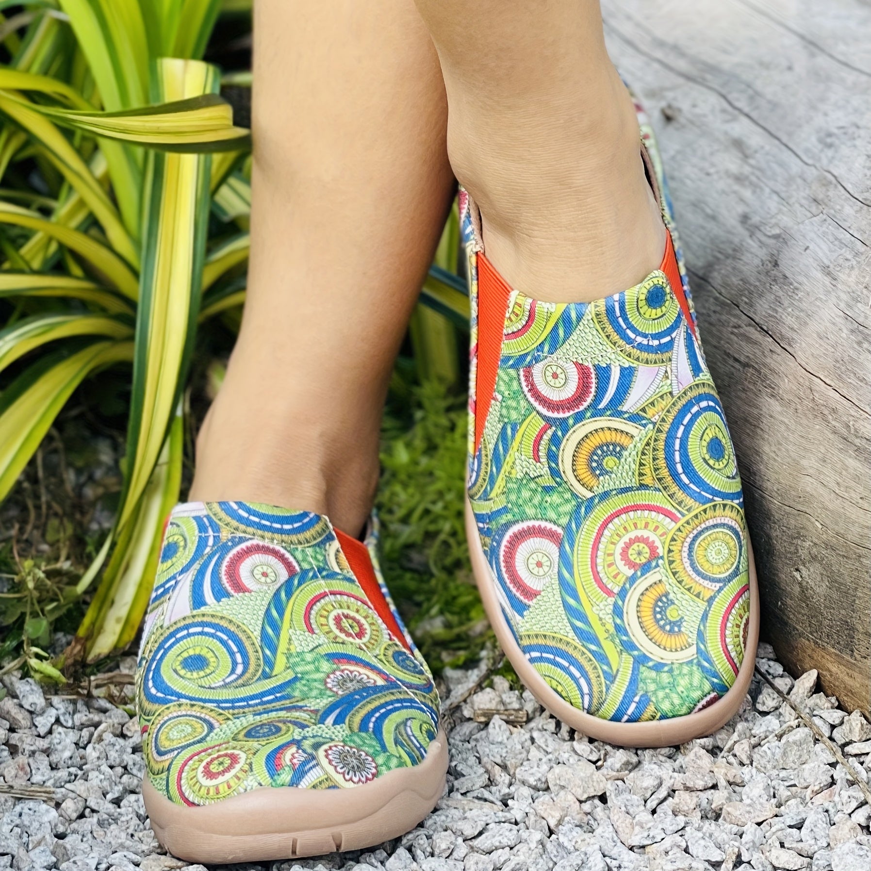 Women's Floral Slip On Lightweight Non slip Shoes