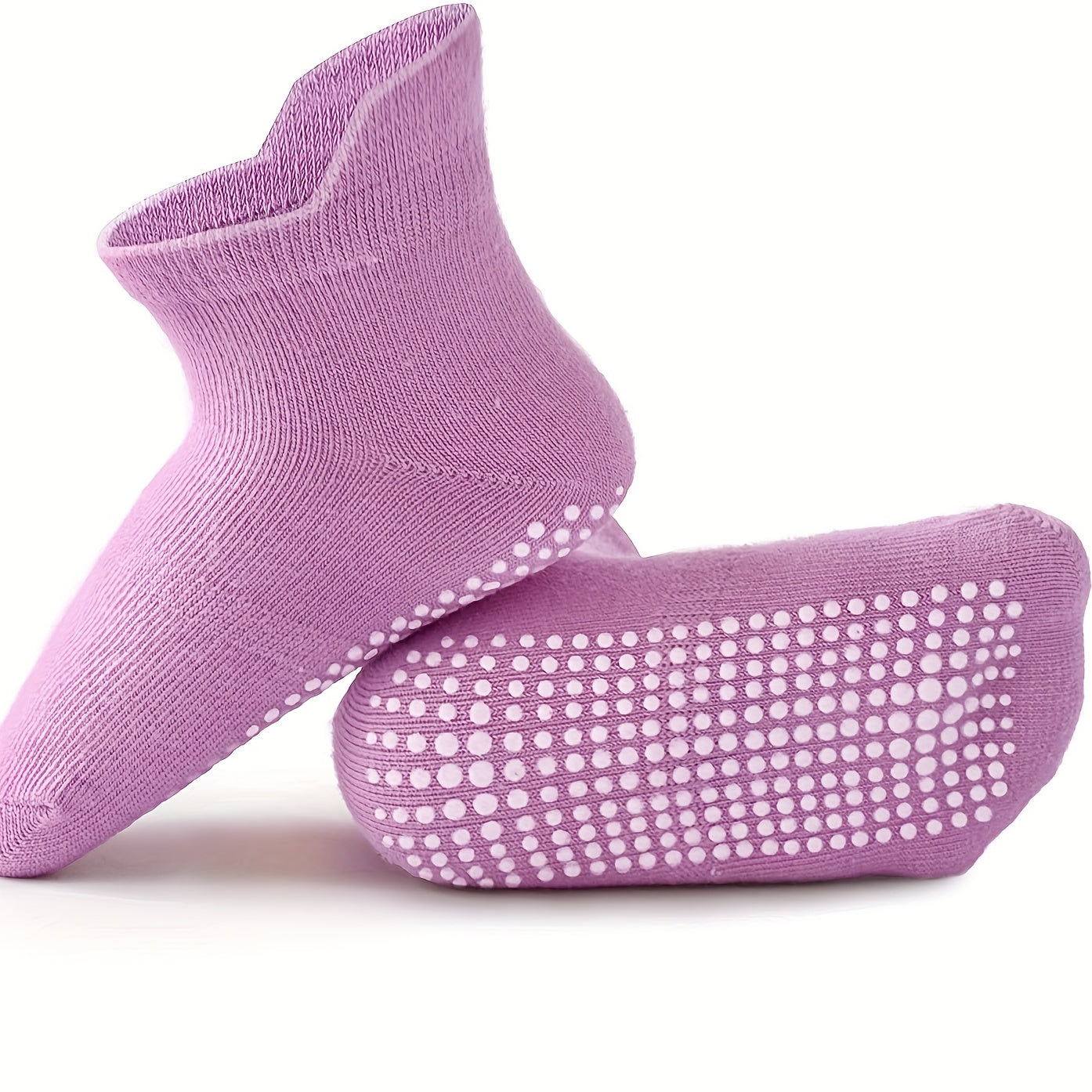 12 Pairs Non Slip Socks With Grippers Ankle Style for Kids