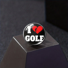 I Love Golf Brooch Pin For Players, Men and Women