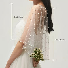 Bridal Cape Sheer Mesh Wedding Accessory Lightweight Breathable