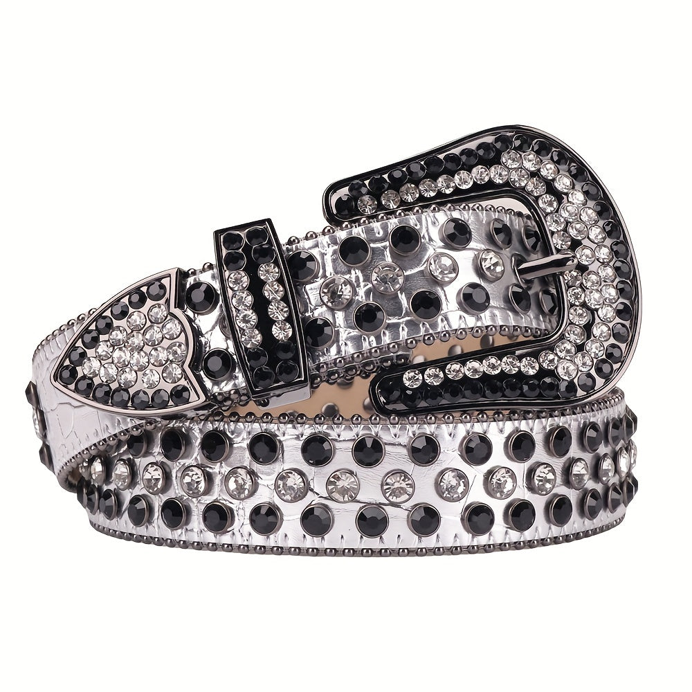 Sparkle Studded Rhinestone Western Cowboy Belt