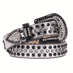 Sparkle Studded Rhinestone Western Cowboy Belt