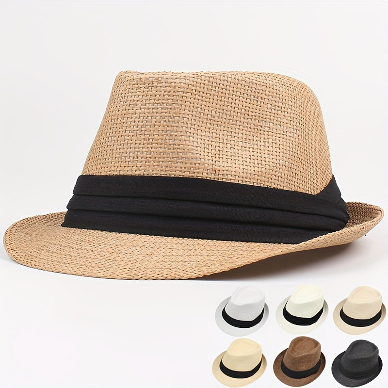 Casual Sunshade Straw Hat For Couple Beach Travel