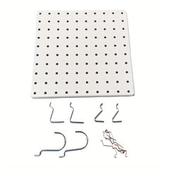 Metal Pegboard w/ 1in Hole Spacing & Screws for Garage Wall Storage