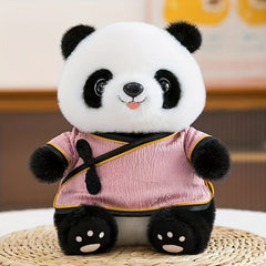 Panda Plush Doll with Chinese Style Outfit, Interactive Toy