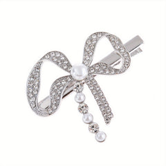 Sweet Pearl Bow Hair Clip for Women Girls