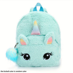 European Unicorn Plush Backpack for Toddlers