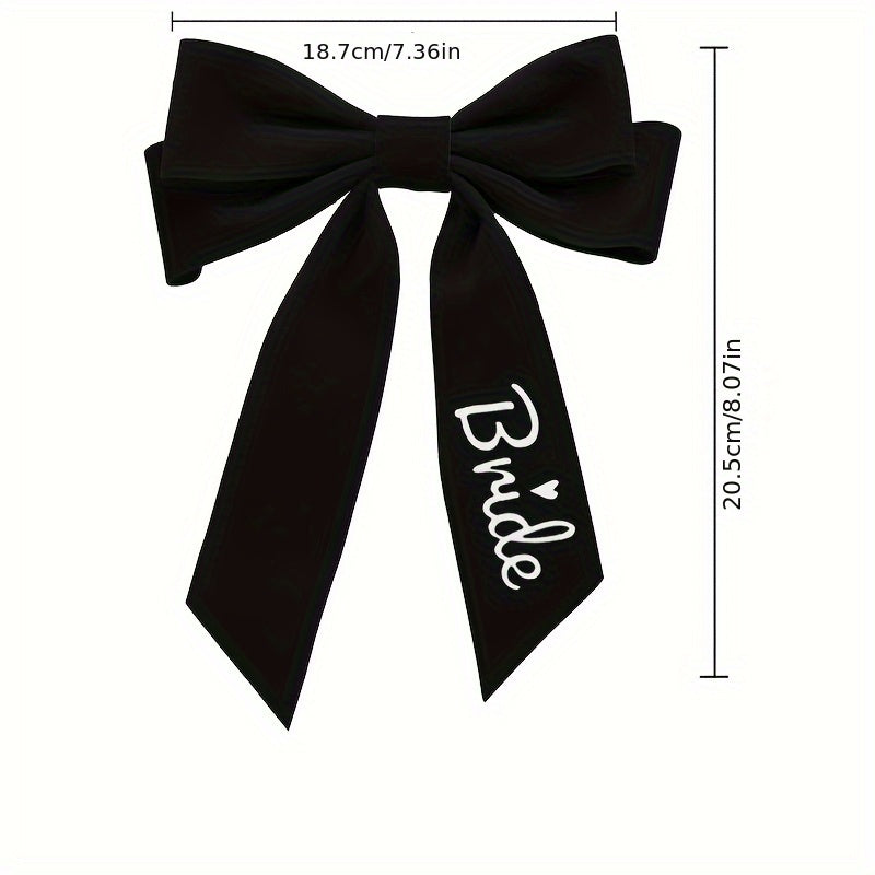 Satin Bride Hair Bow for Weddings & Formal Events