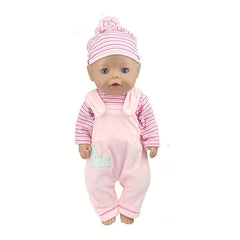 Pink Doll Clothes Set for 17 inch Dolls Jumpsuit Outfit