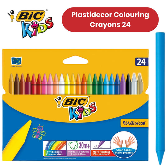 Plastidecor Crayons 24-Pack Assorted Colors