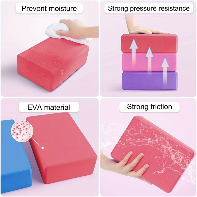 Non Slip Yoga Foam Blocks for Balance Support Yoga Pilates Meditation
