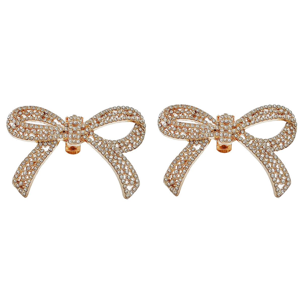 Rhinestone Shoe Bow Clip On Decor for Women Flats Heels Loafers