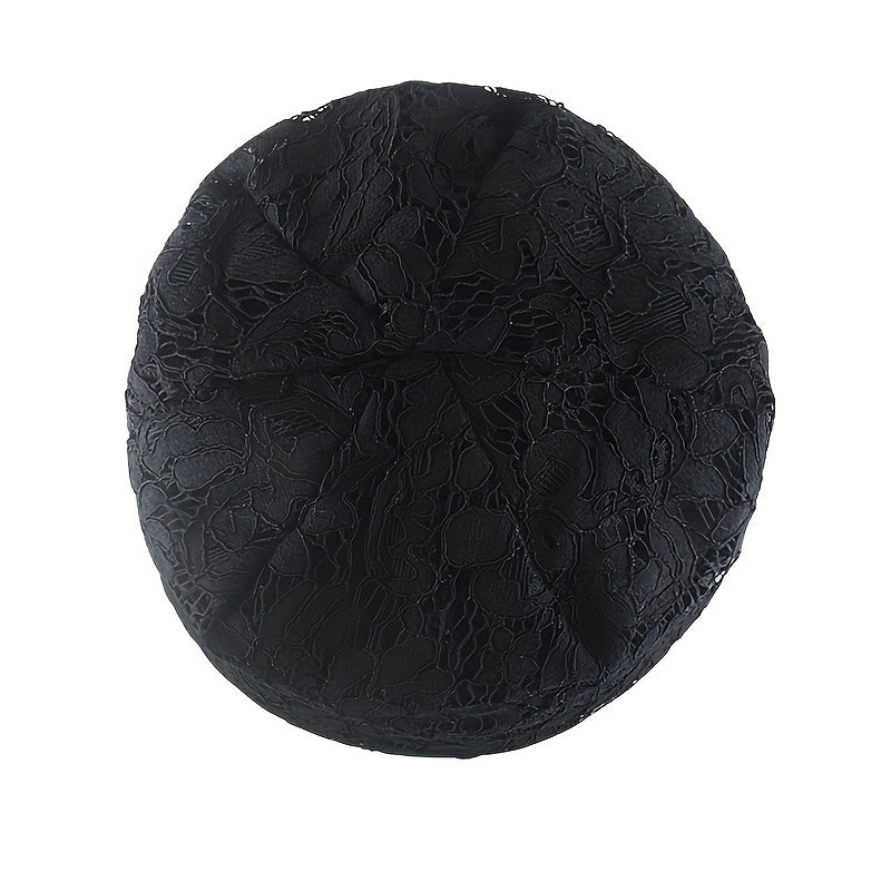Lace Flower Beanie Elastic Lightweight Skull Cap