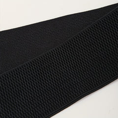 Square Buckle Wide Belt Solid Decorative Waistband for Women