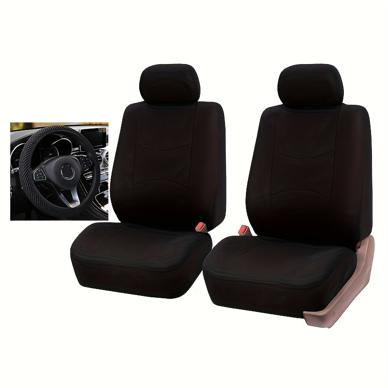 Universal Car Seat Cover 5pc Set for Front Seat of Most Cars