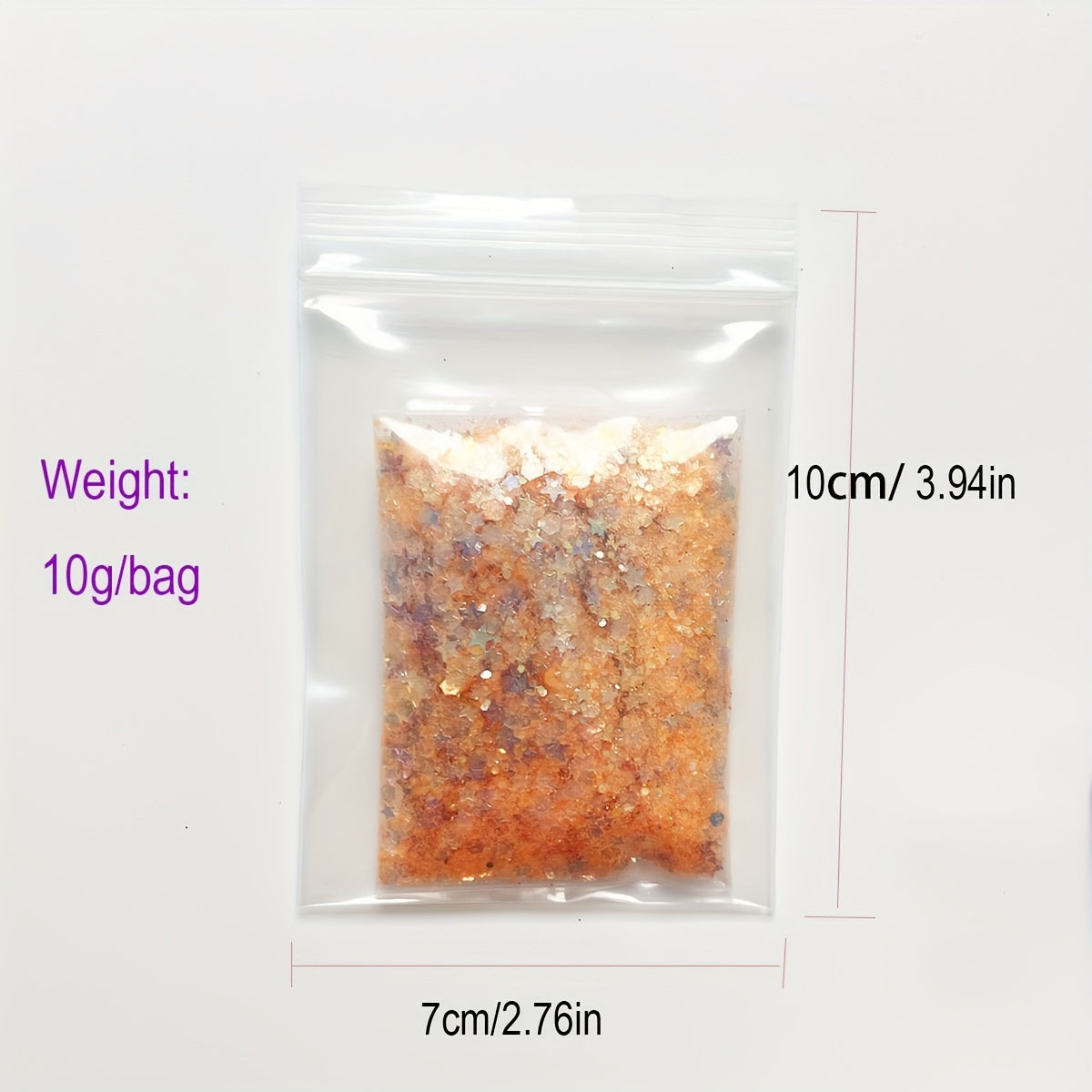 10g Star Glitter Pink Sequins Nail Epoxy Resin Filler DIY Jewelry Making