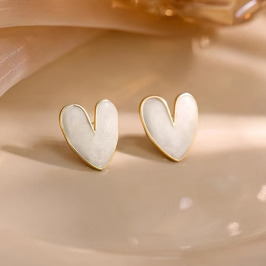Heart Stud Earrings Personality Ear Jewelry For Women