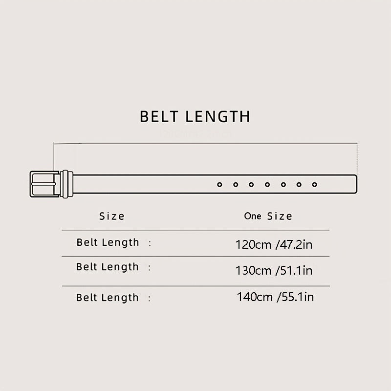 Men's Coffee PU Leather Belt Pin Buckle