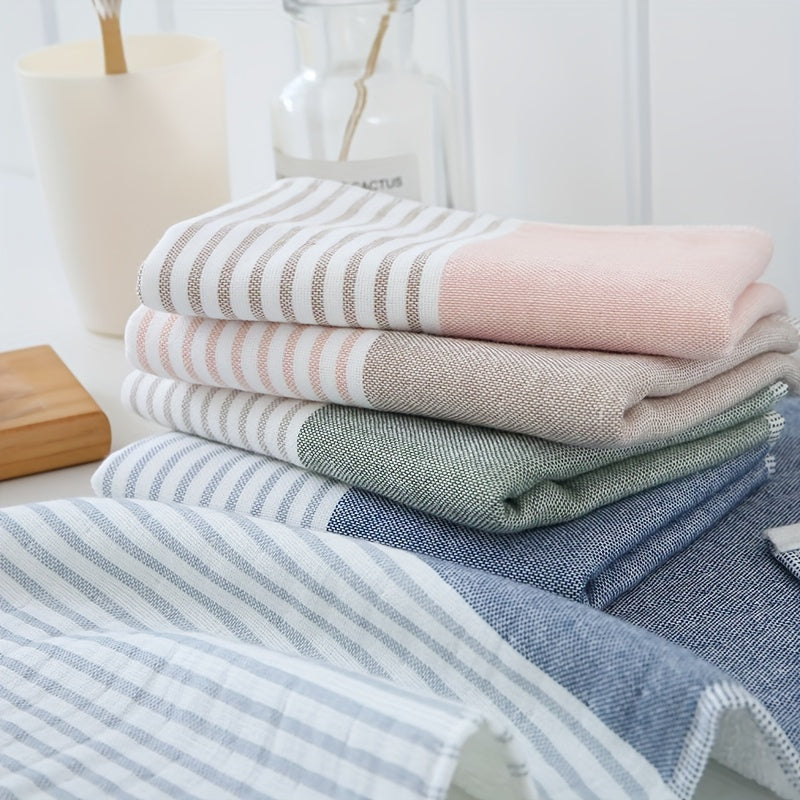Striped Pattern Face Towel Soft Skin-friendly Absorbent Towel 9.84-19.68in