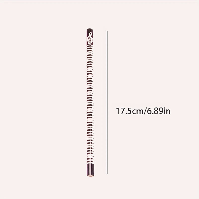 10pcs Hexagon Music Note Pattern Pencil, Creative Piano Students Pencil