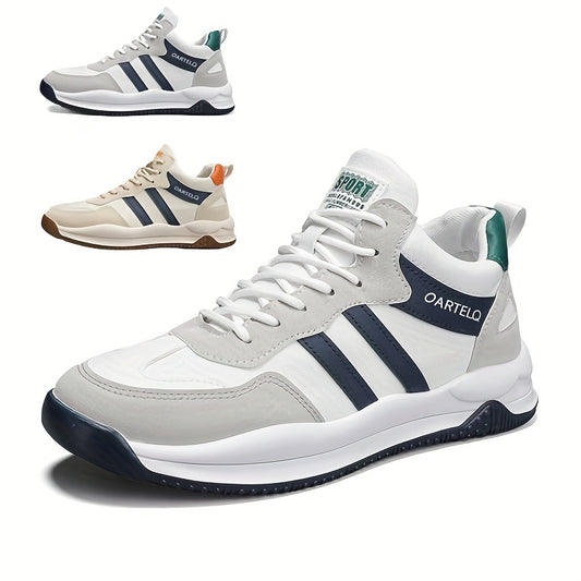 Men's Striped Lace up Running Shoes Outdoor Sneakers