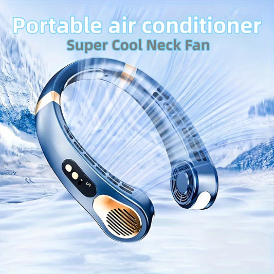 Portable Neck Fan Set Of 2 Leafless Fast Charging 5 Wind Speeds