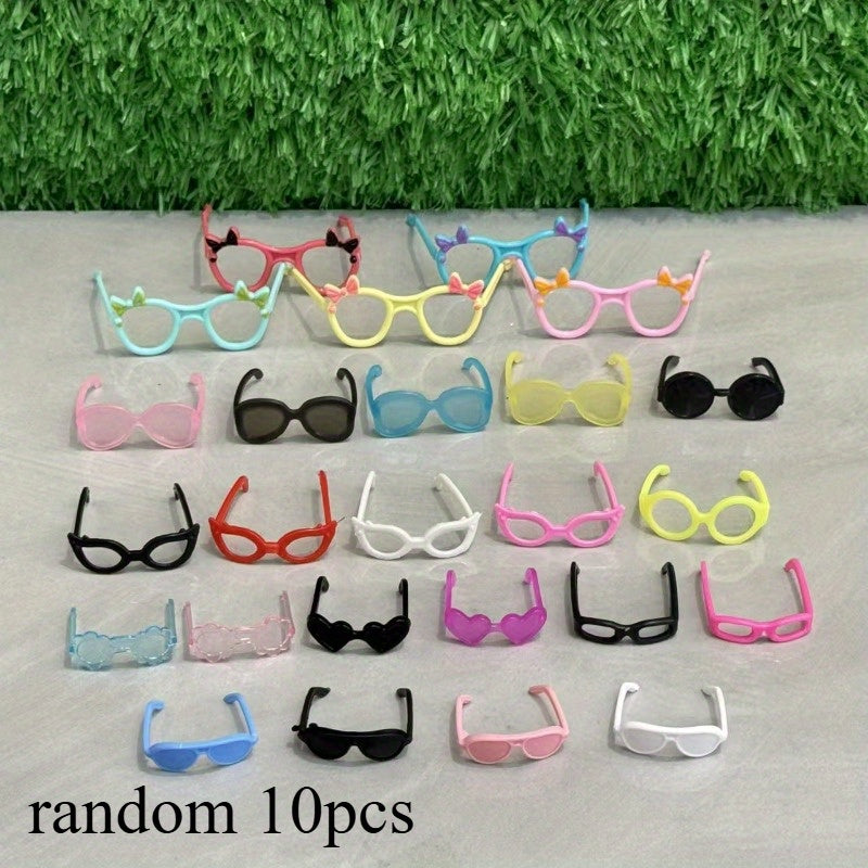 Mini Dollhouse Glasses Figurine Decor DIY Various Colour Glass