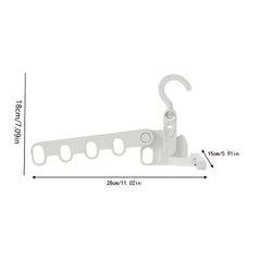 Foldable 5 Hole Clothes Drying Rack Portable Travel Clothes Hanger