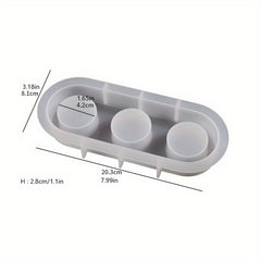 Cylindrical Candle Holder Silicone Mold for DIY Aroma Ornament Grinder