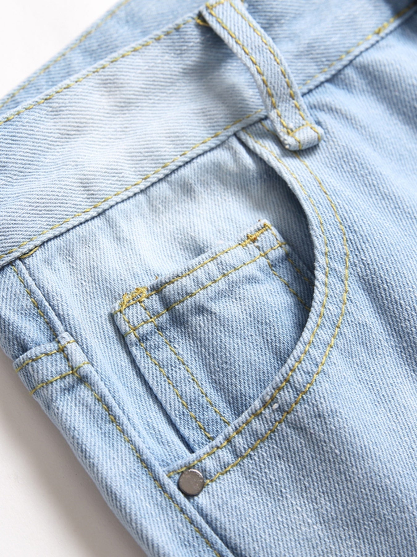 Boys Distressed Skinny Jeans Slim Fit Washed Denim