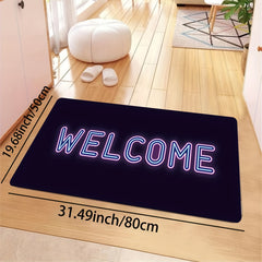 Minimalist English Letter Print Rug Luminous Welcome Front Door Mat