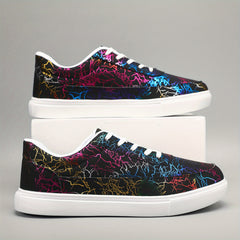 Men's Lace-up Sneakers PU Leather Skate Shoes