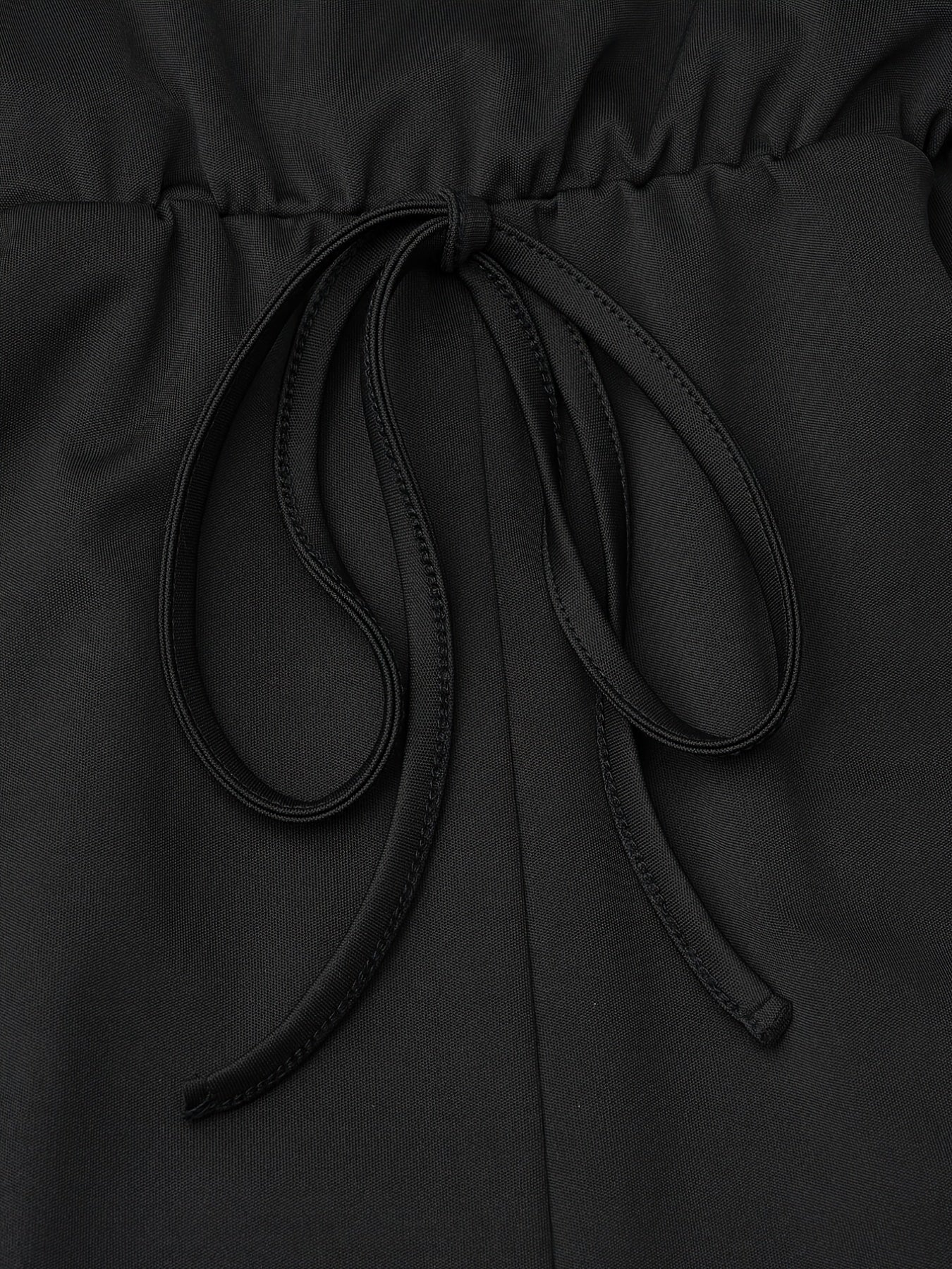 Casual Crew Neck Jumpsuit Drawstring Short Sleeve Solid