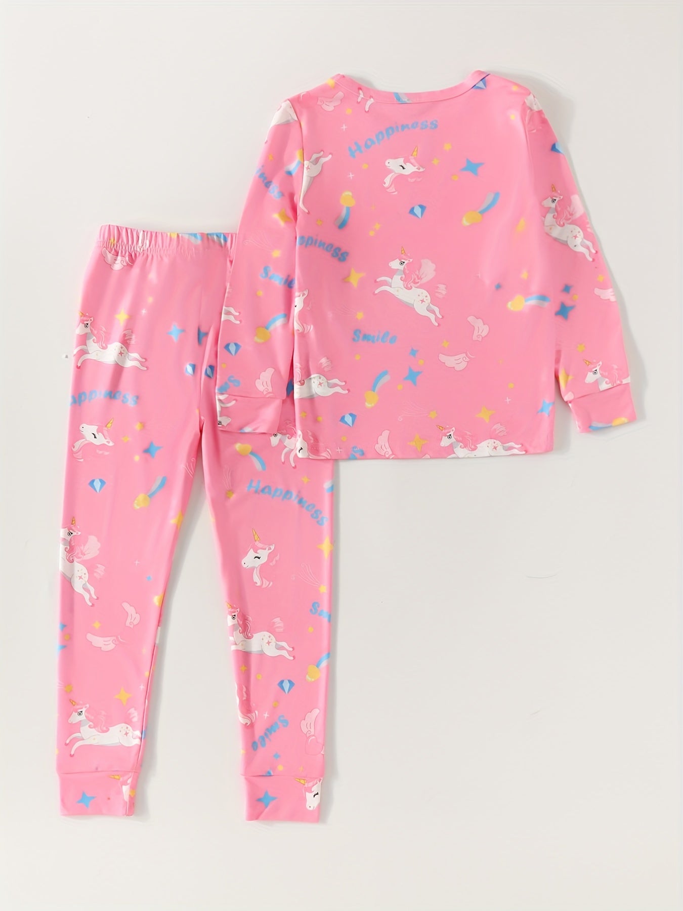Girls Unicorn Pajamas Set, Perfect for Autumn & Spring
