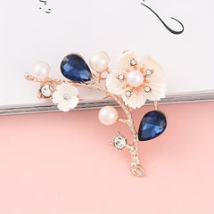 Crystal Plum Blossom Brooch Pin for Party Jewelry Gift