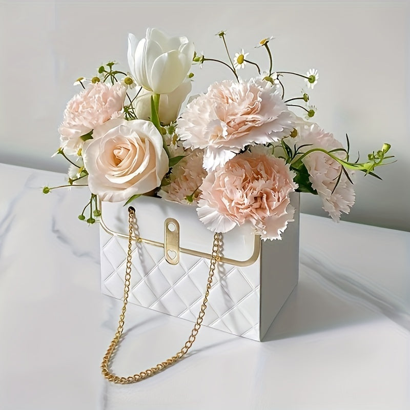 Flowers Candy Biscuit Gift Bag with Metal Chain