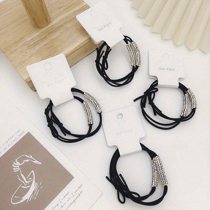 2pcs Cartoon Hair Band High Elastic Hair Loop