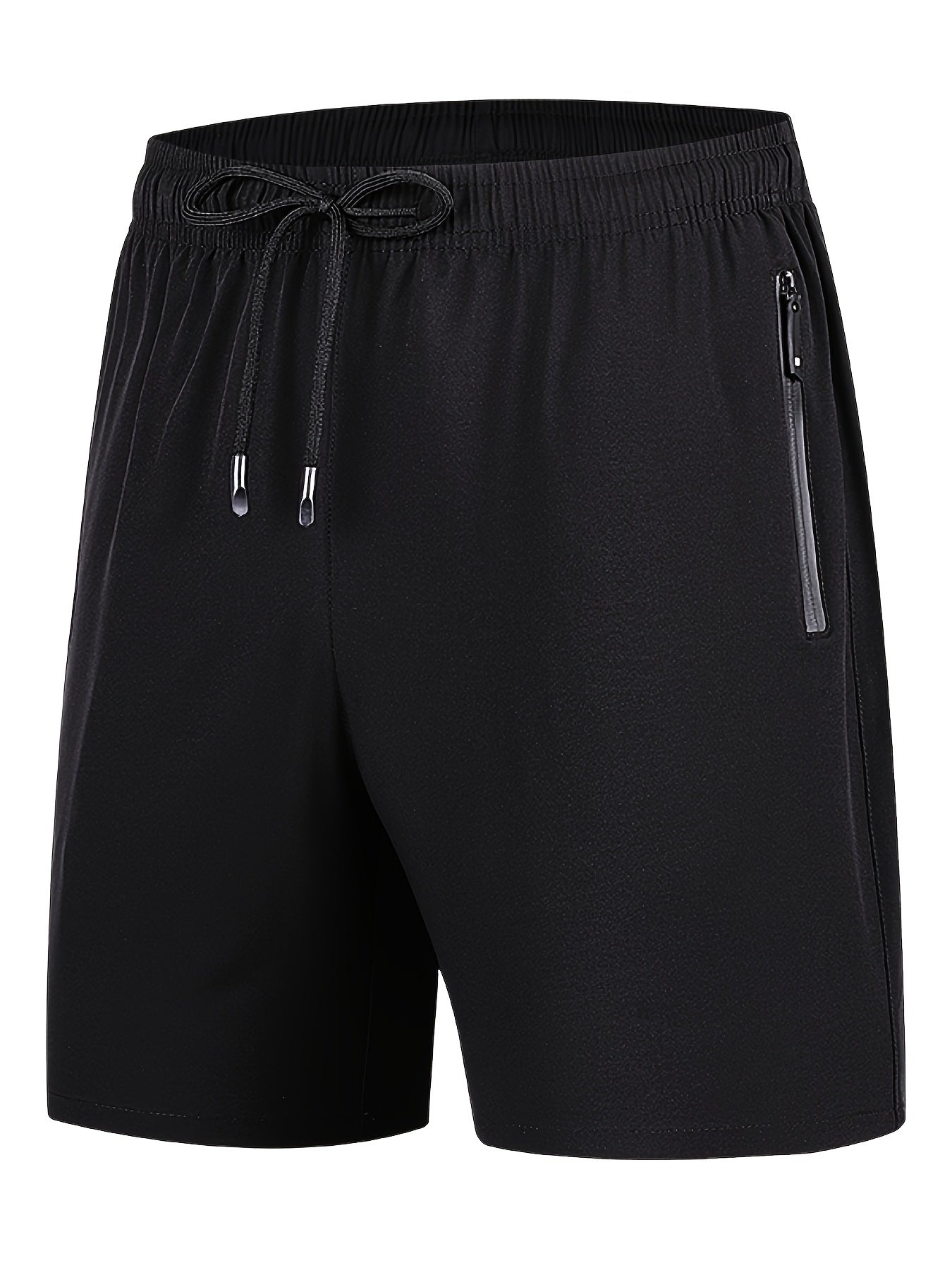 Men's Quick Dry Shorts with Zipper Pockets, Summer Drawstring