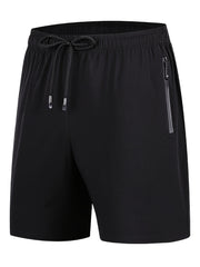 Men's Quick Dry Shorts with Zipper Pockets, Summer Drawstring