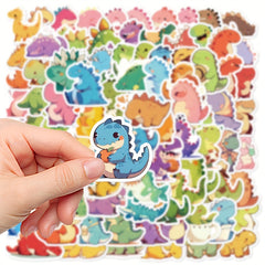 100 Dinosaur Stickers for DIY Decoration - PVC Material