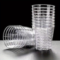 100 pcs Clear Plastic Cups with Lids Great for Events and Gatherings