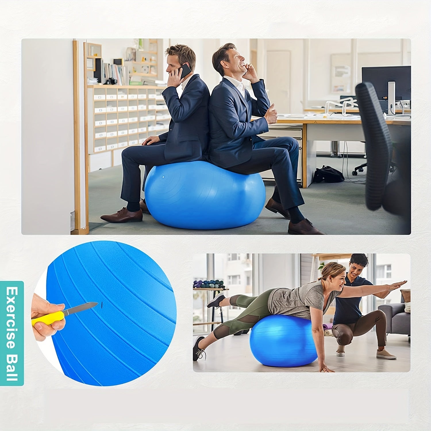 18 inch Pilates Ball Yoga Ball Fitness Balance Workout At Home Gym