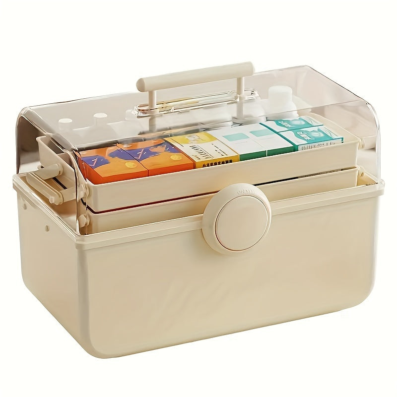 Large Dust-proof Medicine Storage Box Transparent Desktop Portable