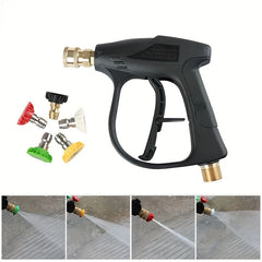 Pressure Washer Gun Snow Foam Lance 3000 PSI Max with 5 Nozzle Tips 1L Foam Jug