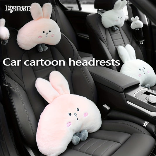 Car Cartoon Rabbit Headrest Plush Neck Pillow