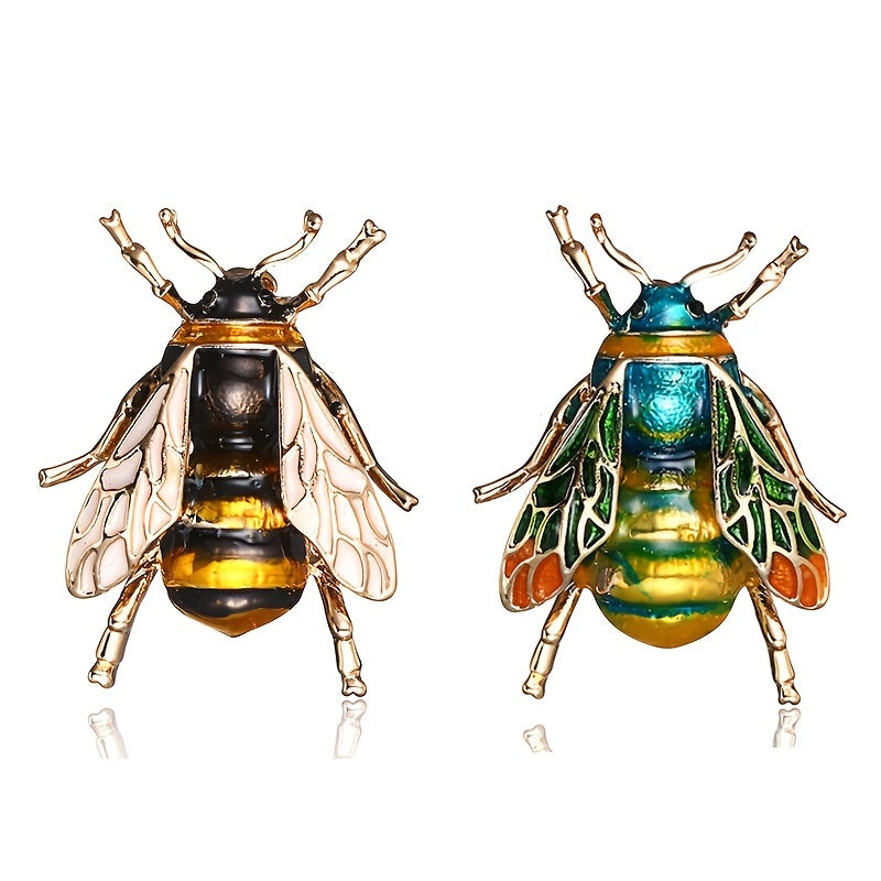 Colorful Bee Shape Brooch Animal Insect Theme Corsage Pin 1 Pc